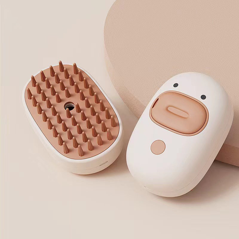 HKM-070291 3-in-1 Steam Brush for Cats and Dogs - Silicone Grooming Tool for Pet Massage and Hair Removal