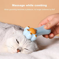 HKM-020115 Cartoon Design Dual-Purpose Cat Toy with Massage Comb and Catnip for Dental Care and Digestion