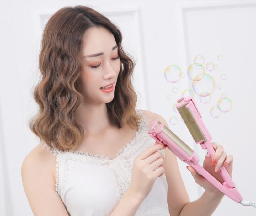 HKM-180243 Omelet Head Curling Iron with 21mm-30mm Tourmaline Ceramic Barrel and Temperature Control for Wet and Dry Hair