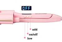 HKM-180243 Omelet Head Curling Iron with 21mm-30mm Tourmaline Ceramic Barrel and Temperature Control for Wet and Dry Hair