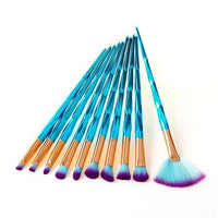 HKM-985363 Diamond Makeup Brush Set - Available in 4, 7, or 10 Pieces for Precision Application