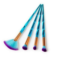 HKM-985363 Diamond Makeup Brush Set - Available in 4, 7, or 10 Pieces for Precision Application