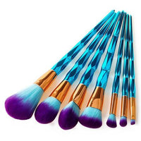HKM-985363 Diamond Makeup Brush Set - Available in 4, 7, or 10 Pieces for Precision Application