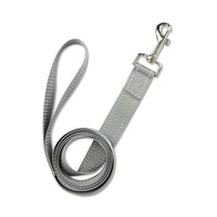 HKM-531859 Reflective Dog Harness and Leash Set - Adjustable Polyester Chest Strap with Scalable Size Options in Yellow, Blue, Gray, and Black