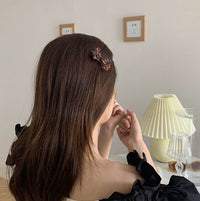HKM-672851 Mini Bow Hair Clip - Original Design Small Hairpin for Side Hairstyles