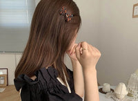 HKM-672851 Mini Bow Hair Clip - Original Design Small Hairpin for Side Hairstyles