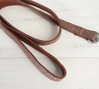 HKM-859219 Brown Polyester Dog Traction Collar - Adjustable Sizes XS to XL, Durable Design for Pet Control