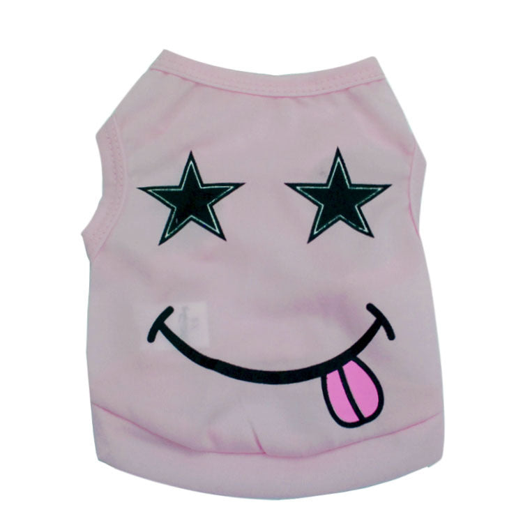 HKM-703315 Leisure Polyester Smiley Pet Vest for Dogs