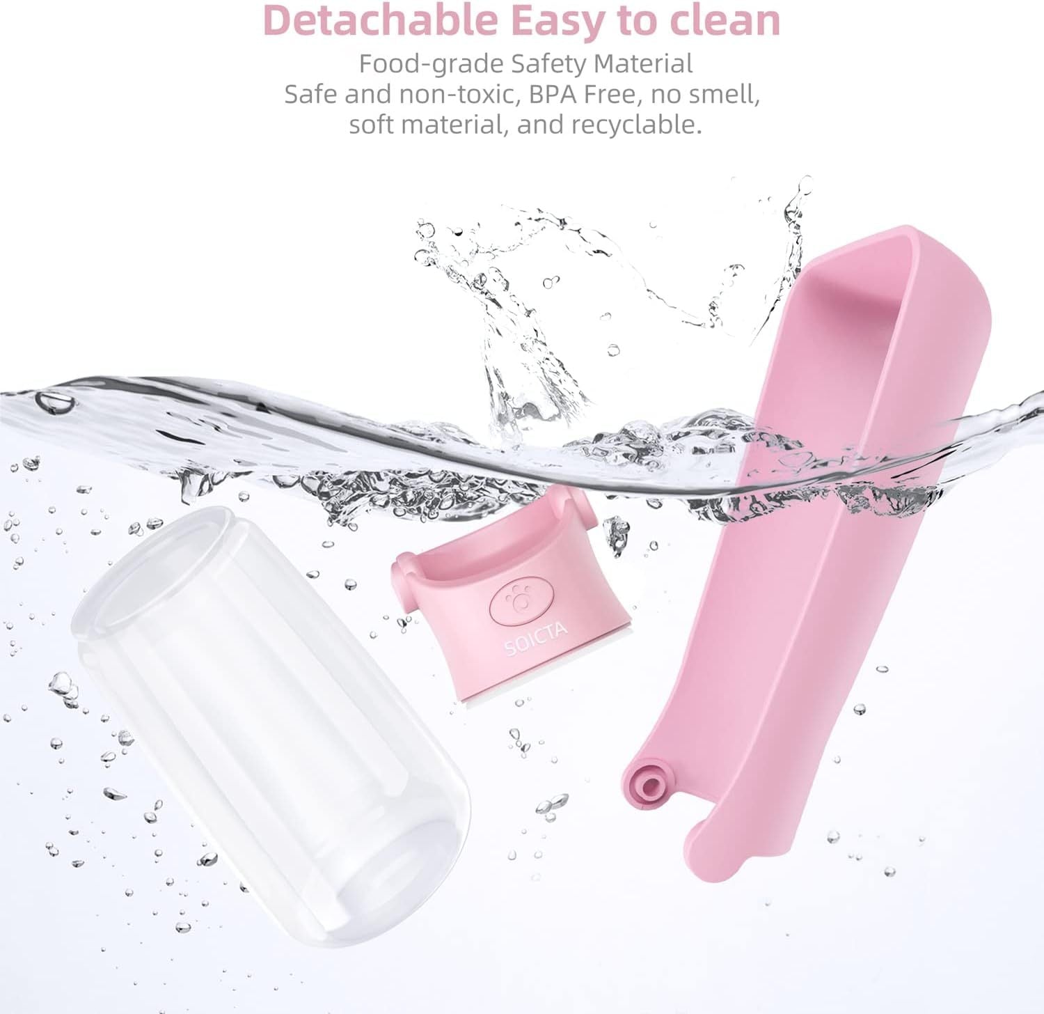 HKM-134675 Portable Dog Water Bottle with Foldable Design and Leak-Proof Features for All Dog Sizes