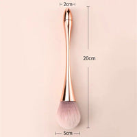 HKM-016979 Rose Gold Multifunctional Makeup Brush with Soft Fiber Wool Bristles