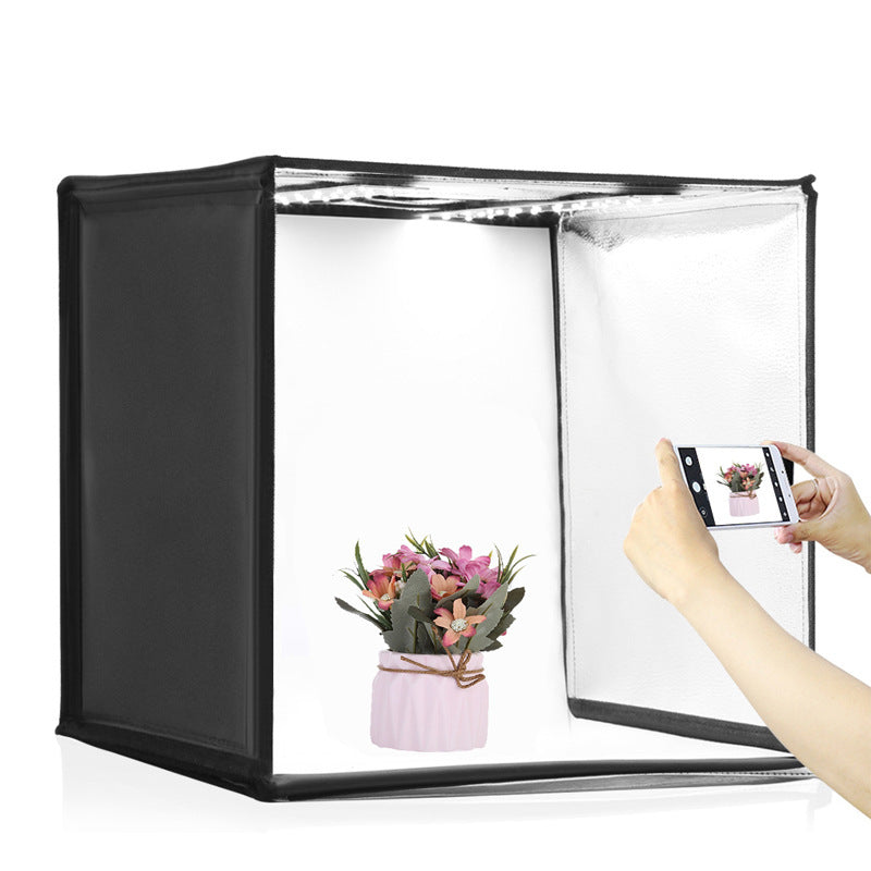 KTX-986515 40CM Adjustable Folding LED Soft Light Box with 6-Color Backdrops