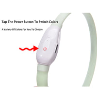 HKM-890835 Rechargeable Colorful LED Dog Collar and Leash Set - Silicone Design for All Seasons