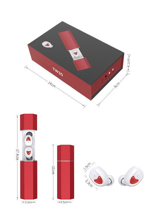 KTX-313299 Wireless In-Ear Headphones with Charging Case, Bluetooth V5.0, Obsidian Black, Haoxue Silver, Tyrant Gold, Rose Gold, Wine Red