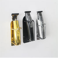 HKM-648979 Electric Hair Clipper Holder Rack - Stainless Steel Stand for Barbershops and Home Use in Silver and Gold
