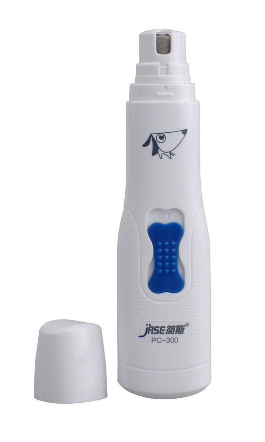 HKM-934163 Electric Pet Nail Grinder for Dogs and Cats - Safe, Quiet, and Effective Nail Clipper with Two Grinding Ports
