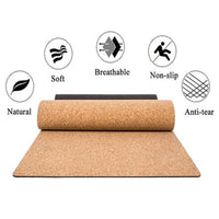 HKM-053011 7 Chakra Cork Yoga Mat for Balanced Energy and Eco-Friendly Practice
