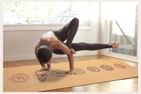 HKM-053011 7 Chakra Cork Yoga Mat for Balanced Energy and Eco-Friendly Practice