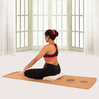 HKM-053011 7 Chakra Cork Yoga Mat for Balanced Energy and Eco-Friendly Practice