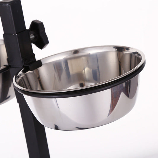 HKM-536595 Stainless Steel Elevated Dog Bowl Set - Durable Pet Tableware in Various Sizes