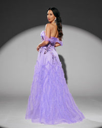 HKM-711187 Elegant Purple Evening Dress for Women - EZ25109