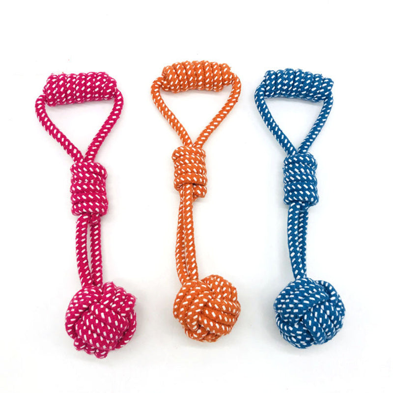 HKM-918483 Cotton Rope Dog Molar Ball Toy for Interactive Play and Dental Care