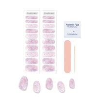 HKM-367635 Full Paste Waterproof Nail Stickers with Alcohol Pad and Nail File - Embossed Pattern Design