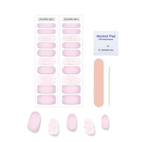 HKM-367635 Full Paste Waterproof Nail Stickers with Alcohol Pad and Nail File - Embossed Pattern Design