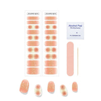 HKM-367635 Full Paste Waterproof Nail Stickers with Alcohol Pad and Nail File - Embossed Pattern Design