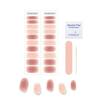 HKM-367635 Full Paste Waterproof Nail Stickers with Alcohol Pad and Nail File - Embossed Pattern Design