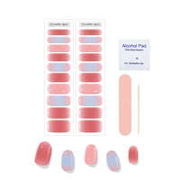 HKM-367635 Full Paste Waterproof Nail Stickers with Alcohol Pad and Nail File - Embossed Pattern Design