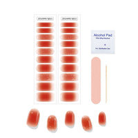HKM-367635 Full Paste Waterproof Nail Stickers with Alcohol Pad and Nail File - Embossed Pattern Design