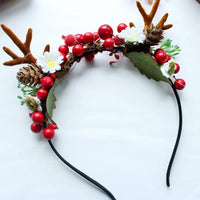 HKM-914579 Festive Christmas Antlers Headband for Holiday Celebrations
