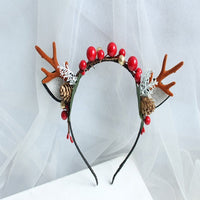 HKM-914579 Festive Christmas Antlers Headband for Holiday Celebrations