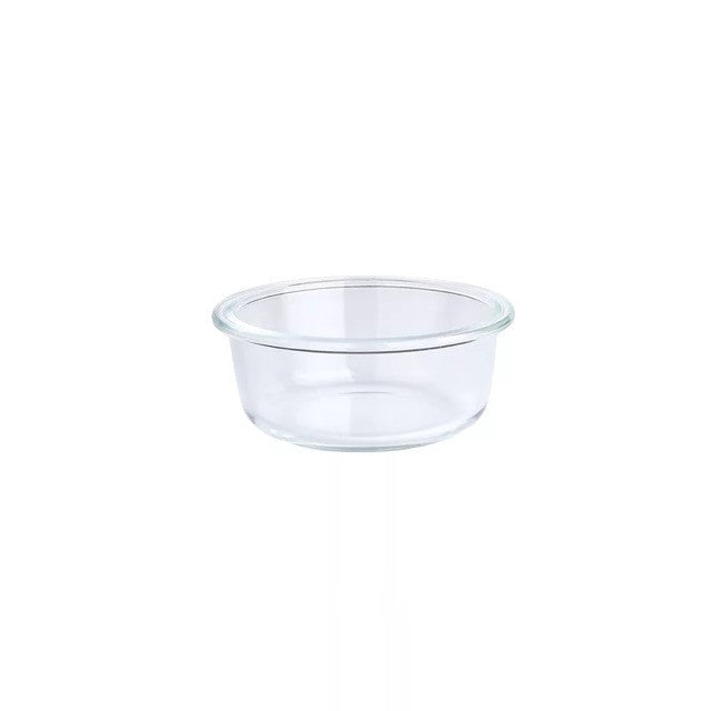 HKM-092499 Elevate Your Pet's Dining Experience with a Stylish Glass and Beech Pet Bowl - Large 800ml / Small 480ml Options Available