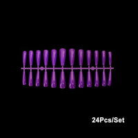 HKM-628627 24 Trapezoidal Long False Ballet Nails for Acrylic, Gel, or Fiberglass Designs