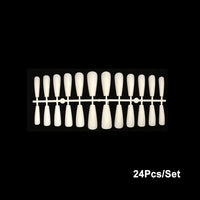 HKM-628627 24 Trapezoidal Long False Ballet Nails for Acrylic, Gel, or Fiberglass Designs