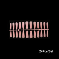 HKM-628627 24 Trapezoidal Long False Ballet Nails for Acrylic, Gel, or Fiberglass Designs