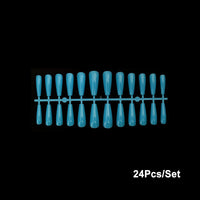 HKM-628627 24 Trapezoidal Long False Ballet Nails for Acrylic, Gel, or Fiberglass Designs