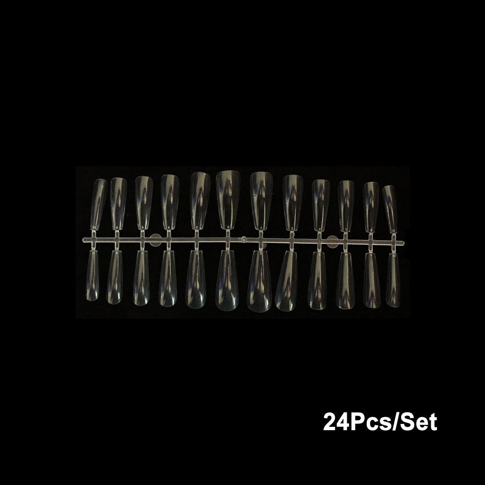 HKM-628627 24 Trapezoidal Long False Ballet Nails for Acrylic, Gel, or Fiberglass Designs