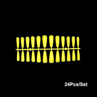 HKM-628627 24 Trapezoidal Long False Ballet Nails for Acrylic, Gel, or Fiberglass Designs