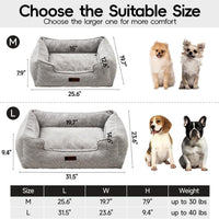 HKM-466451 Medium Dog Bed – Washable Rectangle Dog Bed with Warming Features and Non-Slip Bottom, Suitable for Medium Dogs