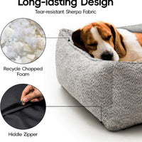 HKM-466451 Medium Dog Bed – Washable Rectangle Dog Bed with Warming Features and Non-Slip Bottom, Suitable for Medium Dogs