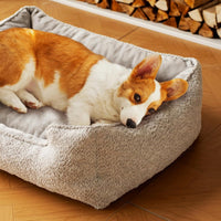 HKM-466451 Medium Dog Bed – Washable Rectangle Dog Bed with Warming Features and Non-Slip Bottom, Suitable for Medium Dogs