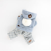 HKM-498963 Plush Warm Casual Dog Clothes for All Breeds - Available in Pink and Blue