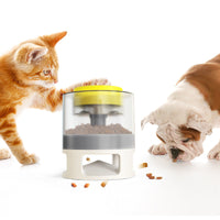 HKM-124115 Slow Feeder Catapult Toy - Off-white, Grayish Yellow, Pink, Yellow, Blue, Plastic Material for Engaging Pet Play