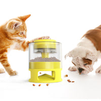 HKM-124115 Slow Feeder Catapult Toy - Off-white, Grayish Yellow, Pink, Yellow, Blue, Plastic Material for Engaging Pet Play