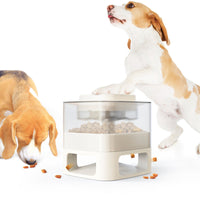 HKM-124115 Slow Feeder Catapult Toy - Off-white, Grayish Yellow, Pink, Yellow, Blue, Plastic Material for Engaging Pet Play