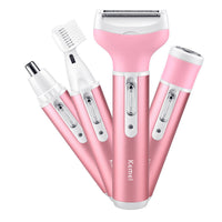 HKM-447251 4-in-1 Rechargeable Multi-Functional Shaver for Eyebrow, Nose, Ear, and Armpit Hair Removal