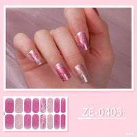 HKM-627475 Ladies Waterproof Nail Art Stickers - Love Heart Designs with Nail File
