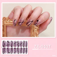 HKM-627475 Ladies Waterproof Nail Art Stickers - Love Heart Designs with Nail File